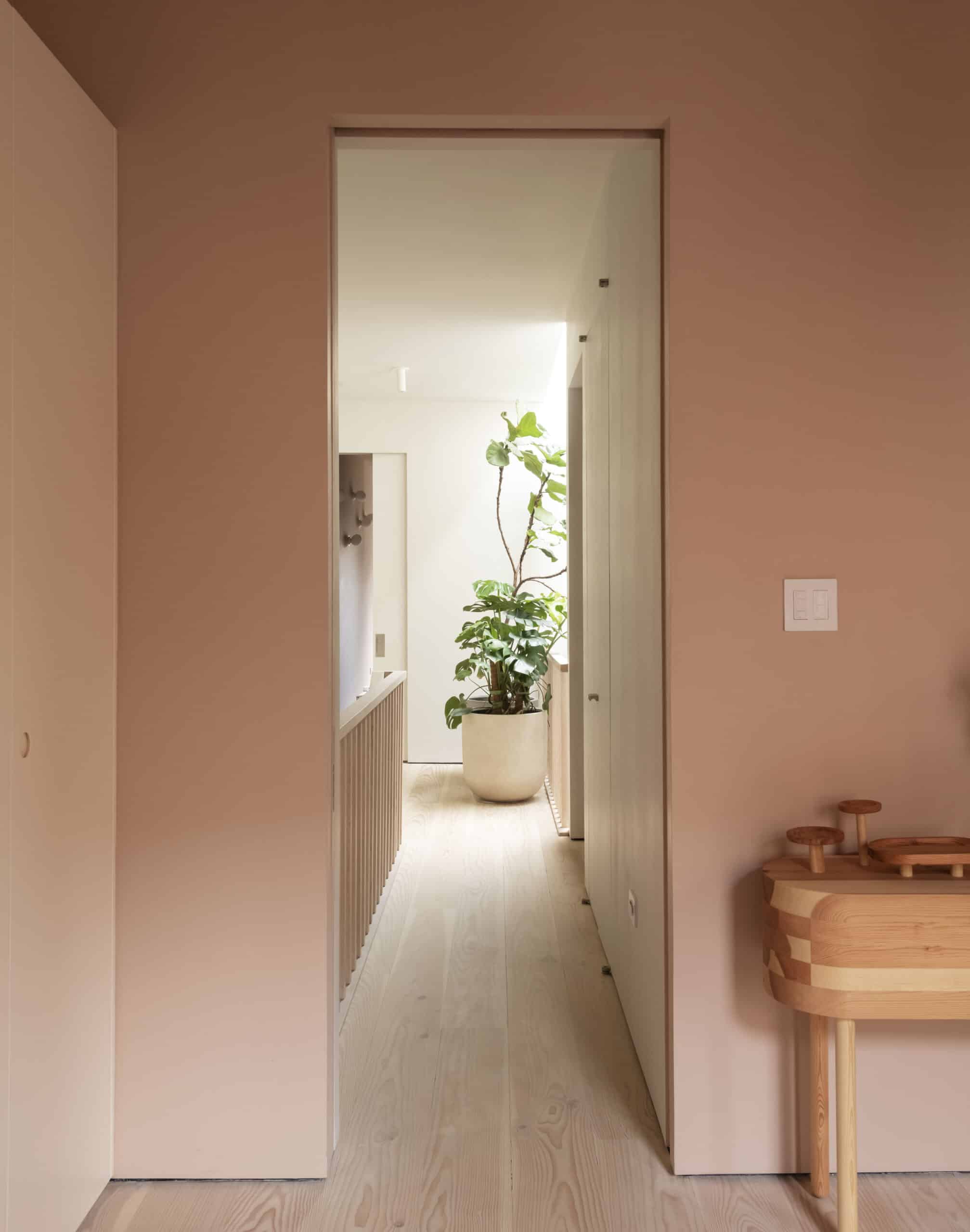 VIEW FROM PINK PRIMARY BEDROOM DOWN HALL TOWARD NURSERY